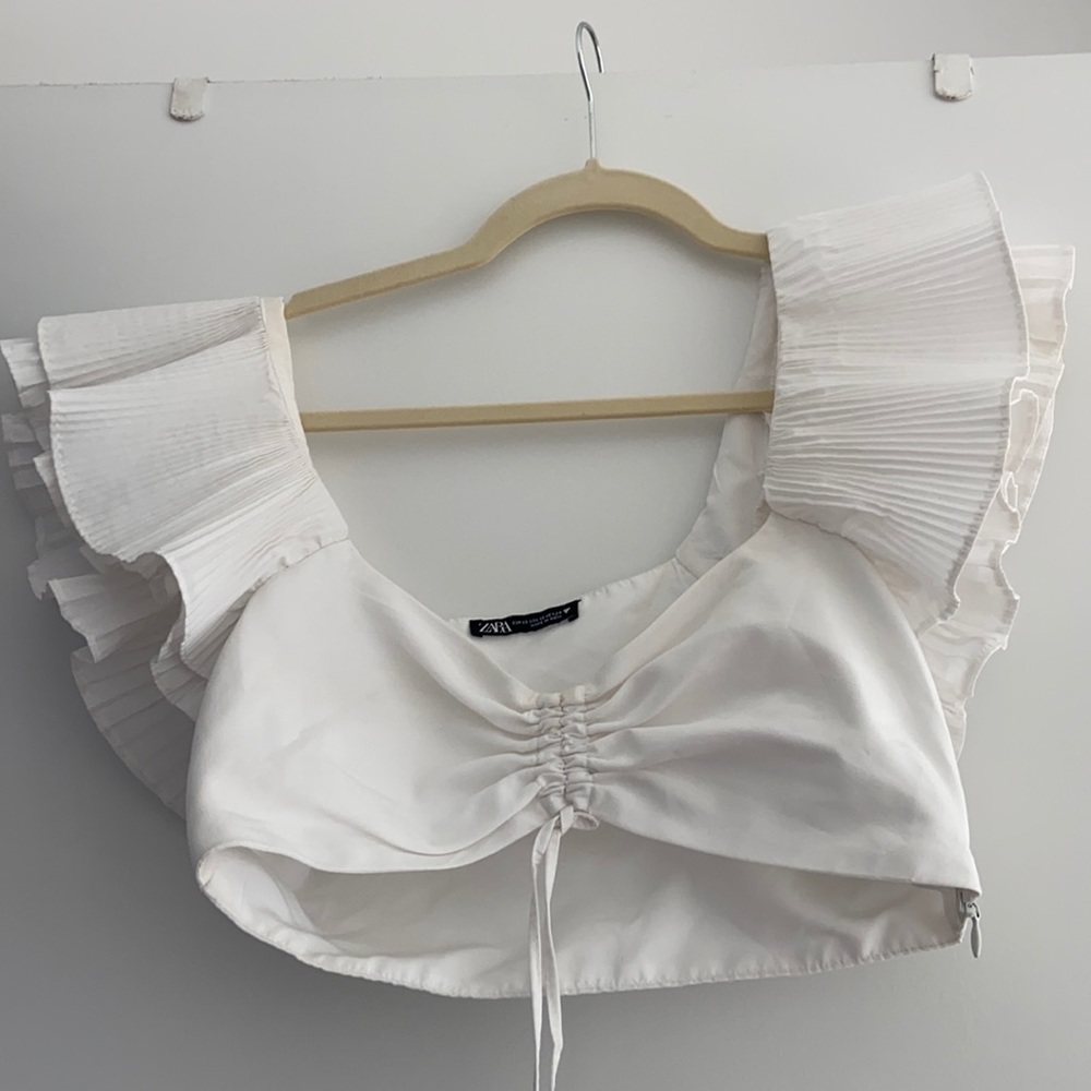 White crop top